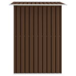 Abri de stockage pour jardin Marron 204x132x186 cm Acier – Image 5