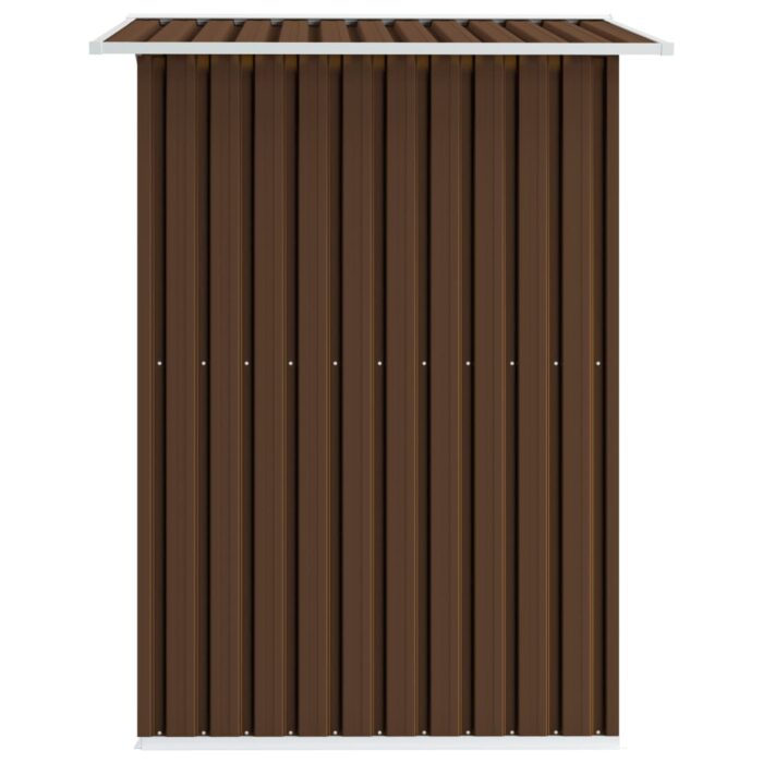 Abri de stockage pour jardin Marron 204x132x186 cm Acier – Image 5