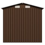 Abri de stockage pour jardin Marron 204x132x186 cm Acier – Image 6