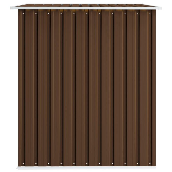 Abri de stockage pour jardin Marron 257x205x178 cm Acier – Image 5