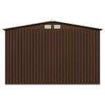 Abri de stockage pour jardin Marron 257x205x178 cm Acier – Image 6