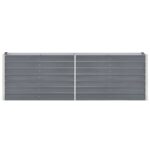 Lit surélevé de jardin Acier galvanisé 240x40x77 cm Gris – Image 2