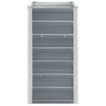 Lit surélevé de jardin Acier galvanisé 240x40x77 cm Gris – Image 3