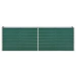 Lit surélevé de jardin Acier galvanisé 240x40x77 cm Vert – Image 2