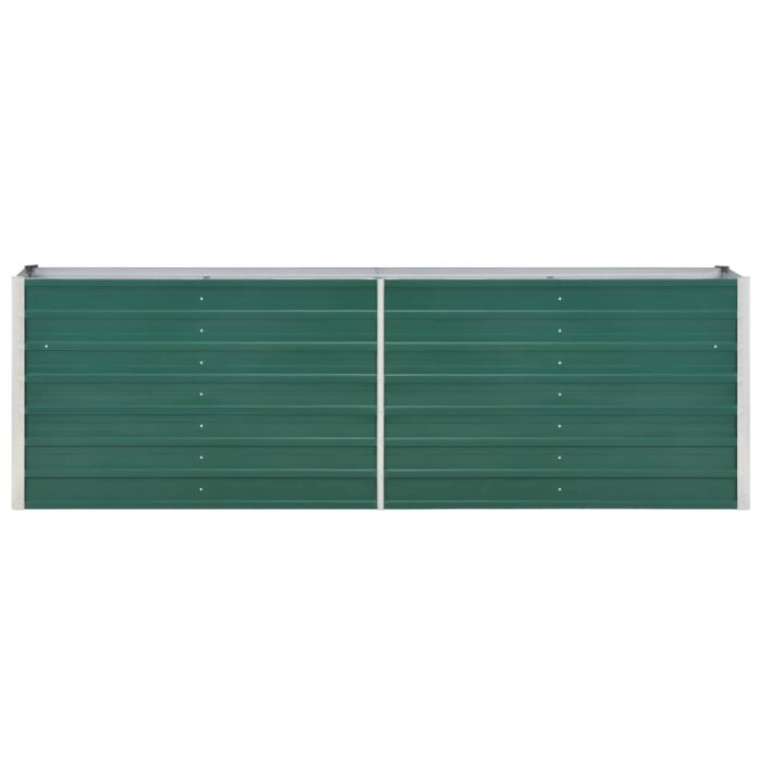 Lit surélevé de jardin Acier galvanisé 240x40x77 cm Vert – Image 2