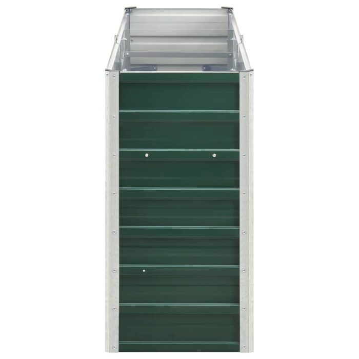 Lit surélevé de jardin Acier galvanisé 240x40x77 cm Vert – Image 3
