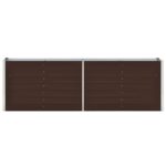 Lit surélevé de jardin Acier galvanisé 240x40x77 cm Marron – Image 2