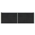 Lit surélevé de jardin Acier galvanisé 240x40x77 cm Anthracite – Image 2