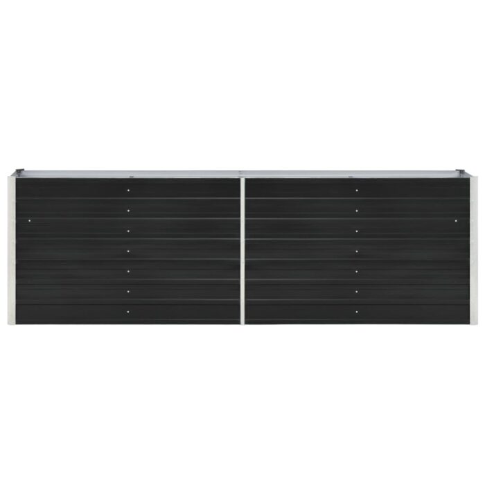 Lit surélevé de jardin Acier galvanisé 240x40x77 cm Anthracite – Image 2
