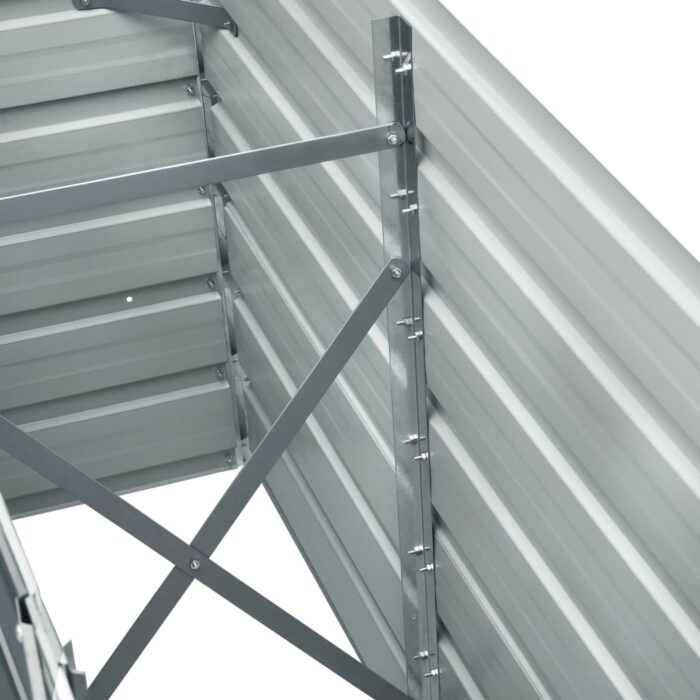 Lit surélevé de jardin Acier galvanisé 240x40x77 cm Anthracite – Image 4