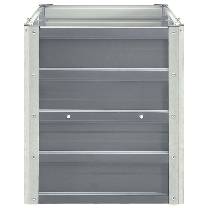 Jardinière surélevée acier galvanisé 240x40x45 cm gris – Image 3
