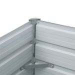 Jardinière 320x40x77 cm Acier galvanisé Gris – Image 4