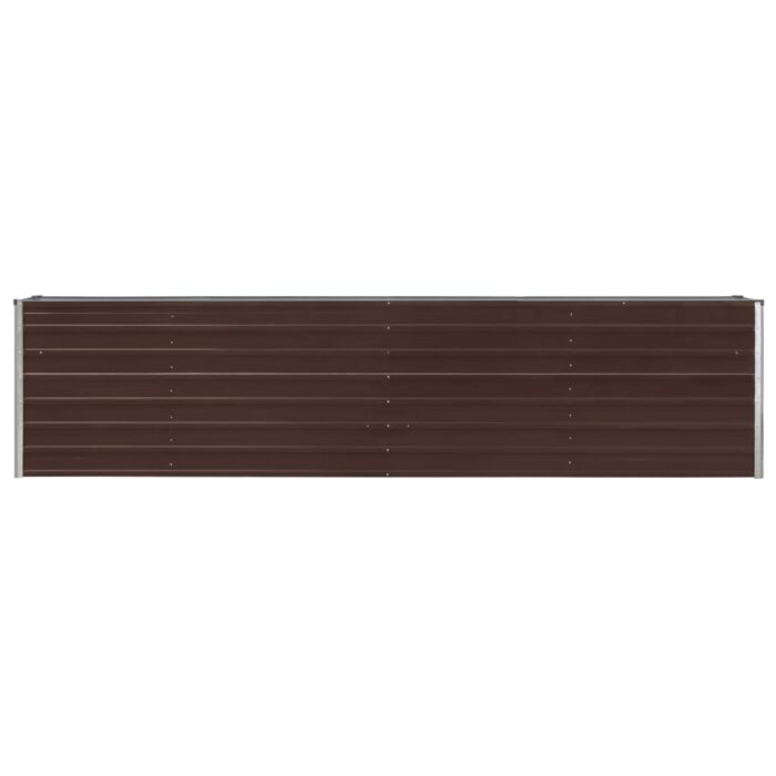 Jardinière 320x40x77 cm Acier galvanisé Marron – Image 2