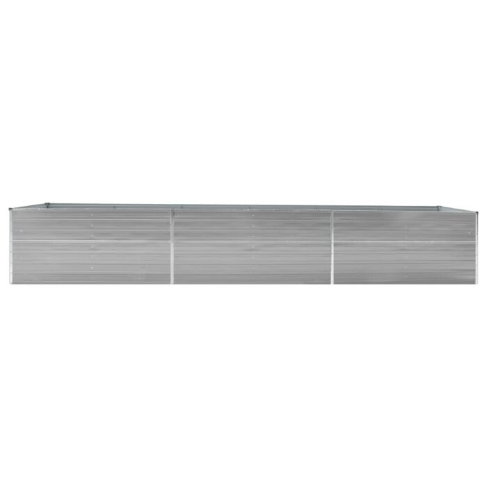 Lit surélevé de jardin Acier galvanisé 480x80x45 cm Gris – Image 2