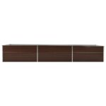Lit surélevé de jardin Acier galvanisé 480x80x45 cm Marron – Image 2