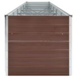 Lit surélevé de jardin Acier galvanisé 480x80x45 cm Marron – Image 3