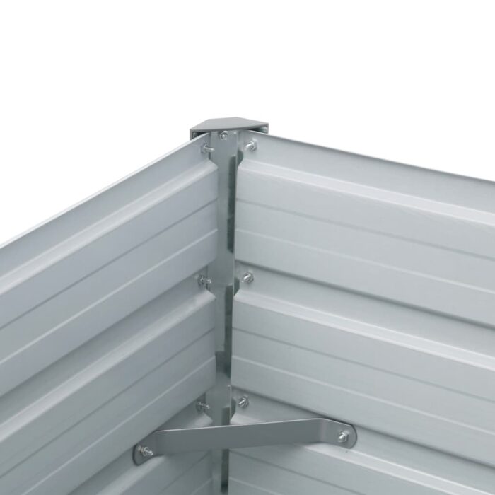 Lit surélevé de jardin Acier galvanisé 480x80x45 cm Marron – Image 4