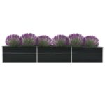 Lit surélevé de jardin Acier galvanisé 480x80x45 cm Anthracite