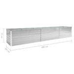 Lit surélevé de jardin Acier galvanisé 480x80x77 cm Gris – Image 5