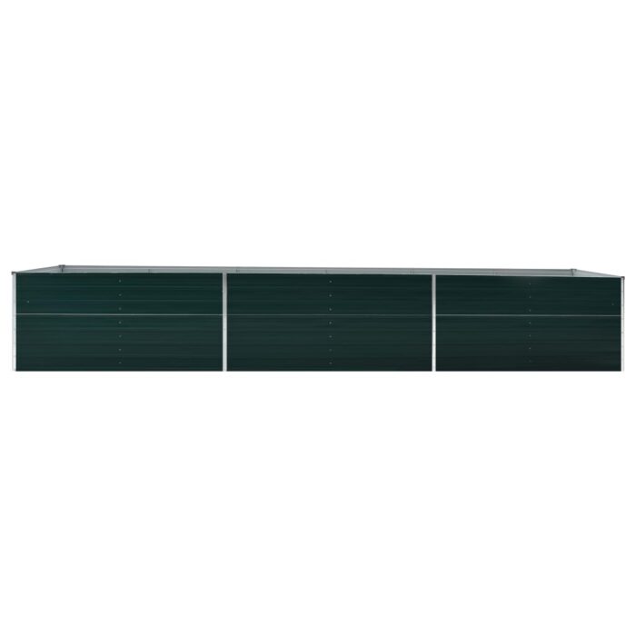 Lit surélevé de jardin Acier galvanisé 480x80x77 cm Vert – Image 3