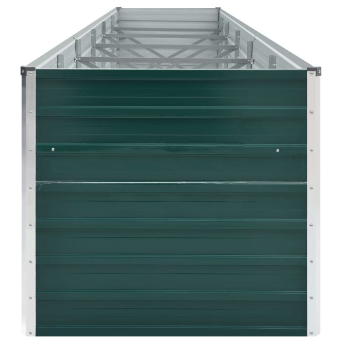 Lit surélevé de jardin Acier galvanisé 480x80x77 cm Vert – Image 4