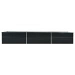 Lit surélevé de jardin Acier galvanisé 480x80x77 cm Anthracite – Image 2