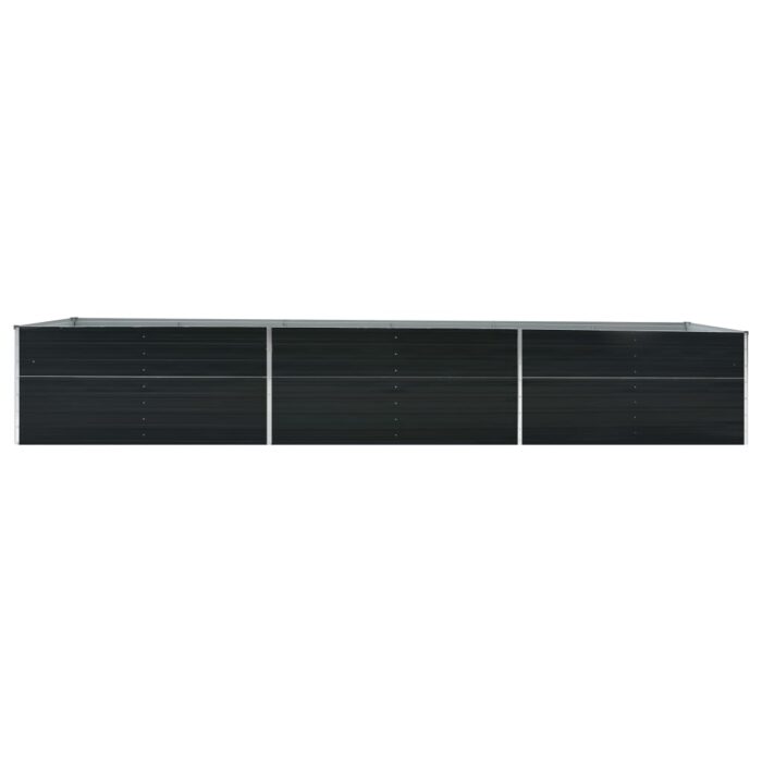 Lit surélevé de jardin Acier galvanisé 480x80x77 cm Anthracite – Image 2