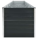 Lit surélevé de jardin Acier galvanisé 480x80x77 cm Anthracite – Image 3