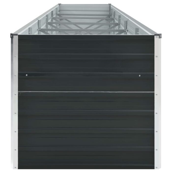 Lit surélevé de jardin Acier galvanisé 480x80x77 cm Anthracite – Image 3