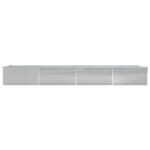 Lit surélevé de jardin Acier galvanisé 600x80x45 cm Gris – Image 2