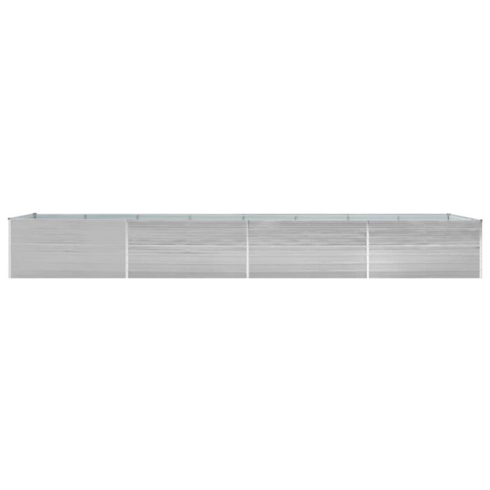 Lit surélevé de jardin Acier galvanisé 600x80x45 cm Gris – Image 2
