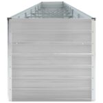 Lit surélevé de jardin Acier galvanisé 600x80x45 cm Gris – Image 3