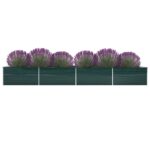 Lit surélevé de jardin Acier galvanisé 600x80x45 cm Vert