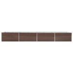 Lit surélevé de jardin Acier galvanisé 600x80x45 cm Marron – Image 2