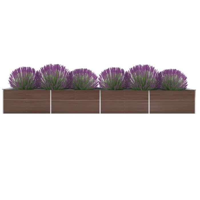 VXL8719883757162_m_en_hd_1.jpg Lit surélevé de jardin Acier galvanisé 600x80x45 cm Marron – Image 1