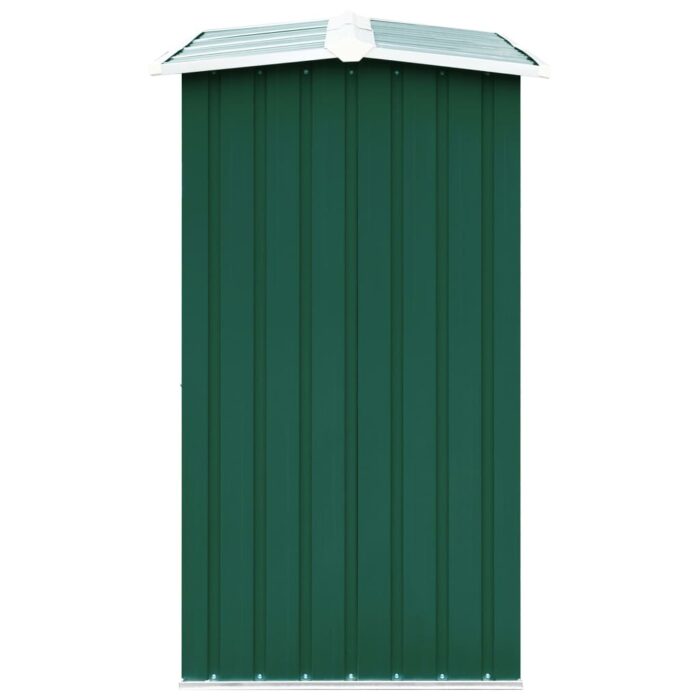 Abri de stockage de bois Acier galvanisé 172x91x154 cm Vert – Image 2