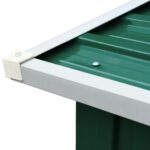 Abri de stockage de bois Acier galvanisé 172x91x154 cm Vert – Image 3