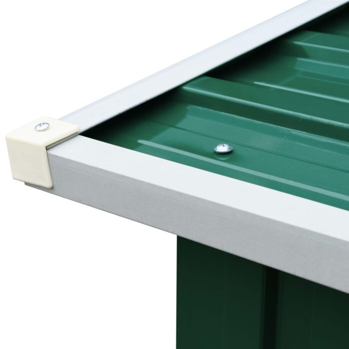 Abri de stockage de bois Acier galvanisé 172x91x154 cm Vert – Image 3