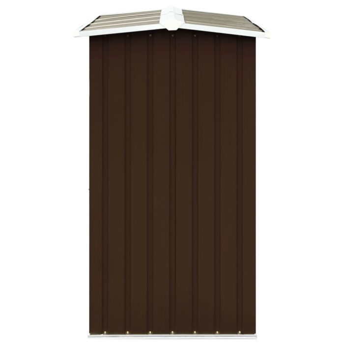Abri de stockage de bois Acier galvanisé 172x91x154 cm Marron – Image 2