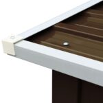 Abri de stockage de bois Acier galvanisé 172x91x154 cm Marron – Image 3