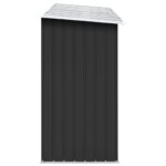 Abri de stockage à bois Acier galvanisé 330x84x152cm Anthracite – Image 2