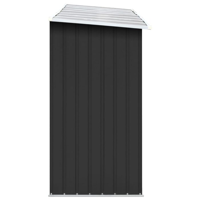 Abri de stockage à bois Acier galvanisé 330x84x152cm Anthracite – Image 2