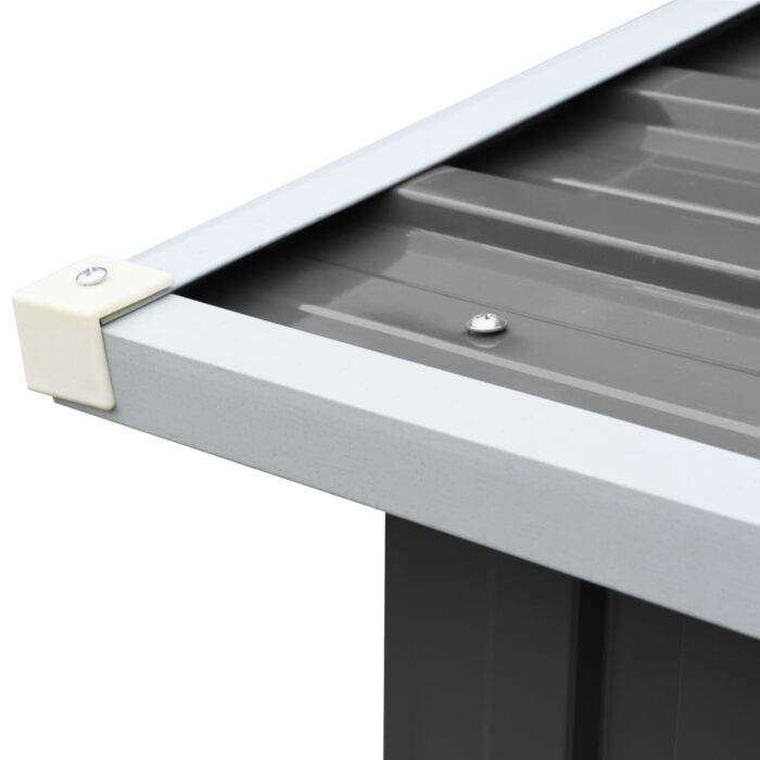 Abri de stockage à bois Acier galvanisé 330x92x153cm Anthracite – Image 3