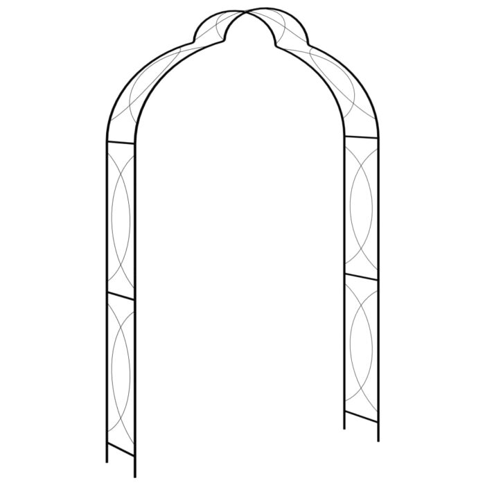 Voûte de jardin Noir 150x34x240 cm Fer – Image 1