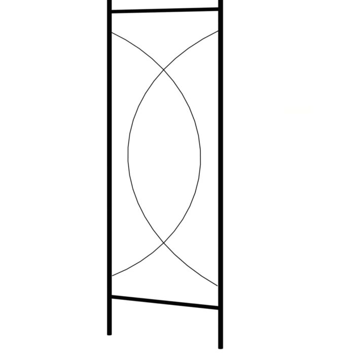 Voûte de jardin Noir 150x34x240 cm Fer – Image 3