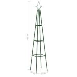 Supports plantes grimpantes 2 pcs Vert foncé 35x35x195 cm Fer – Image 4