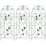 Supports pour plantes grimpantes 3 pcs Noir 40x100 cm Fer