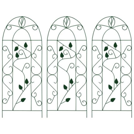 Supports pour plantes grimpantes 3 pcs Noir 40x100 cm Fer