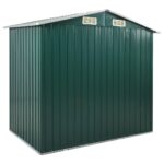 Abri de jardin avec étagère Vert 205x130x183 cm Fer – Image 5