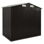 Abri de jardin avec étagère Marron 205x130x183 cm Fer – Image 5